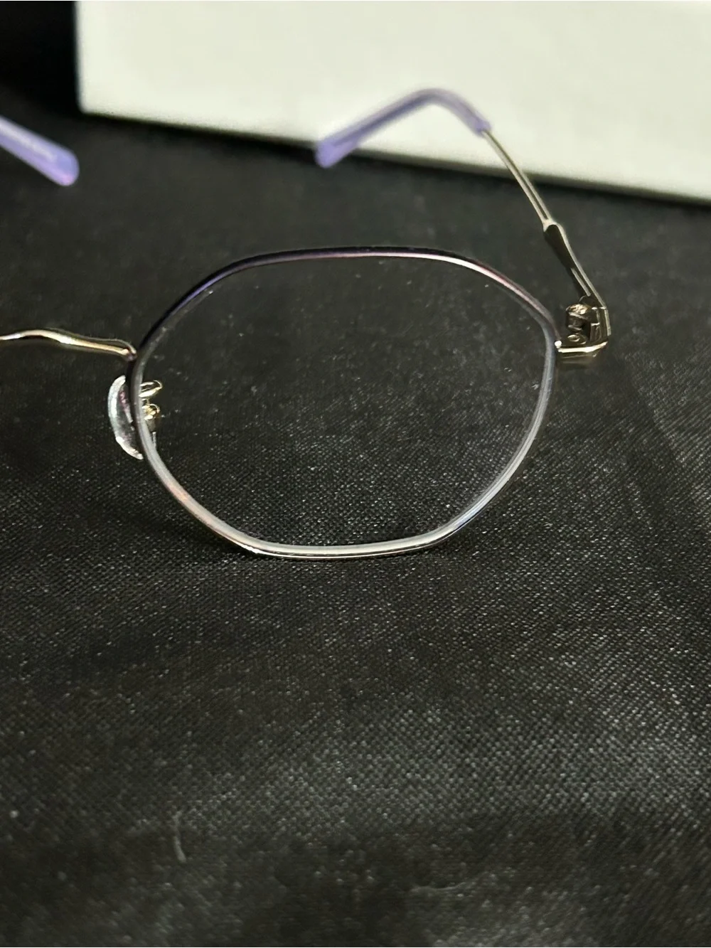 Jill Stuart Purple Eyewear Metal Frames With Case